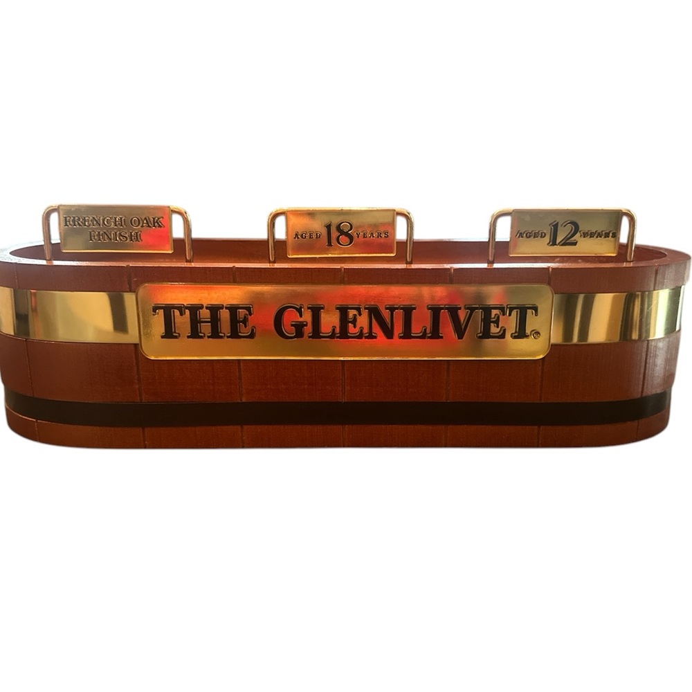 Rare The Glenlivet Bar Bottle Display Holds 3 Different Varieties